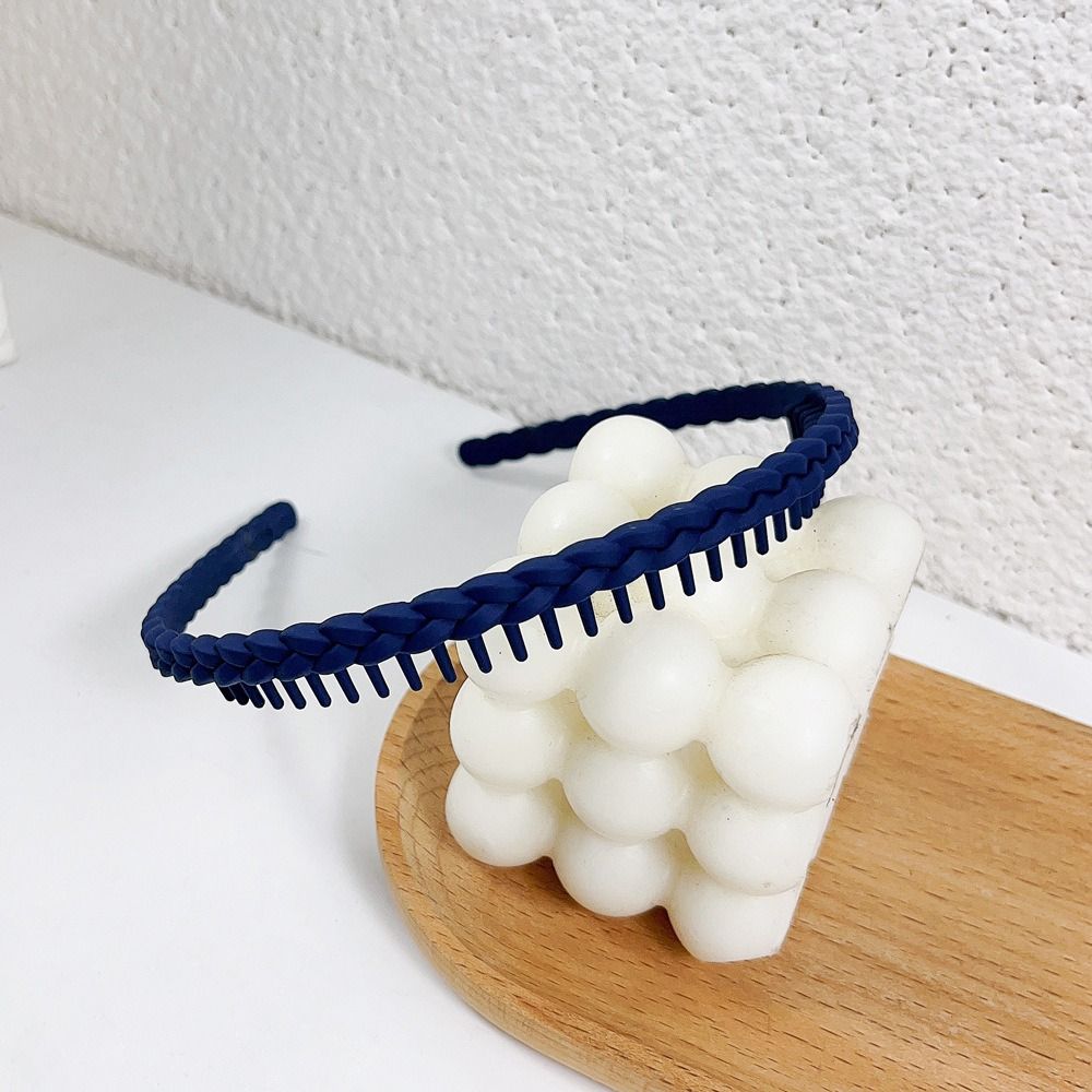 Copricapo femminile per capelli rotti cerchietto per capelli con denti fascia per capelli con treccia smerigliata fascia per capelli antiscivolo fascia per capelli casuale