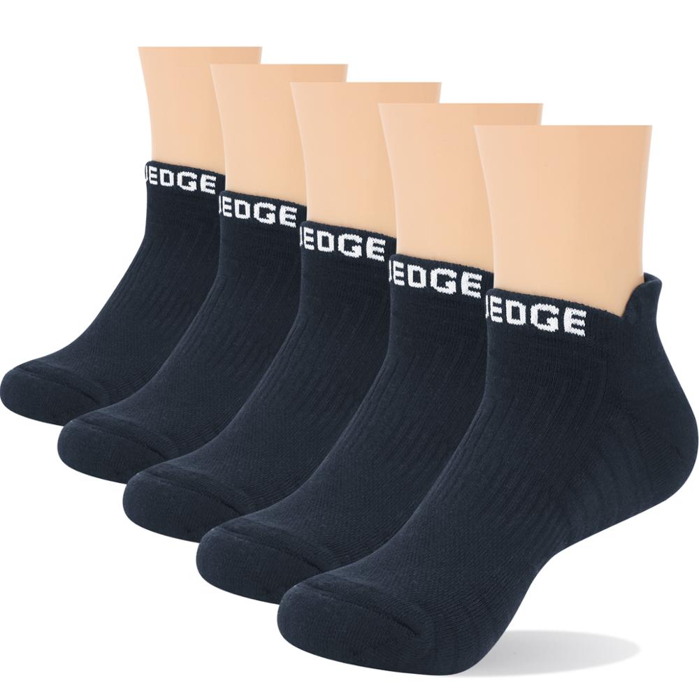 YUEDGE hombres mujeres Wick transpirable protección de algodón Casual deportes atléticos correr calcetines de tobillo de corte bajo (5 par/pack)