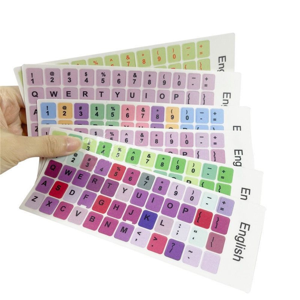 English Keyboard Stickers for Laptop Keyboards Protector Computer Button Sticker Letter Layout Keyboard Covers Office Supplies