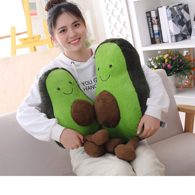 45cm Lovely Smile Avocado fruit vegetable food Anti-stress soft pillow cushion plush doll girl hobby Children toy