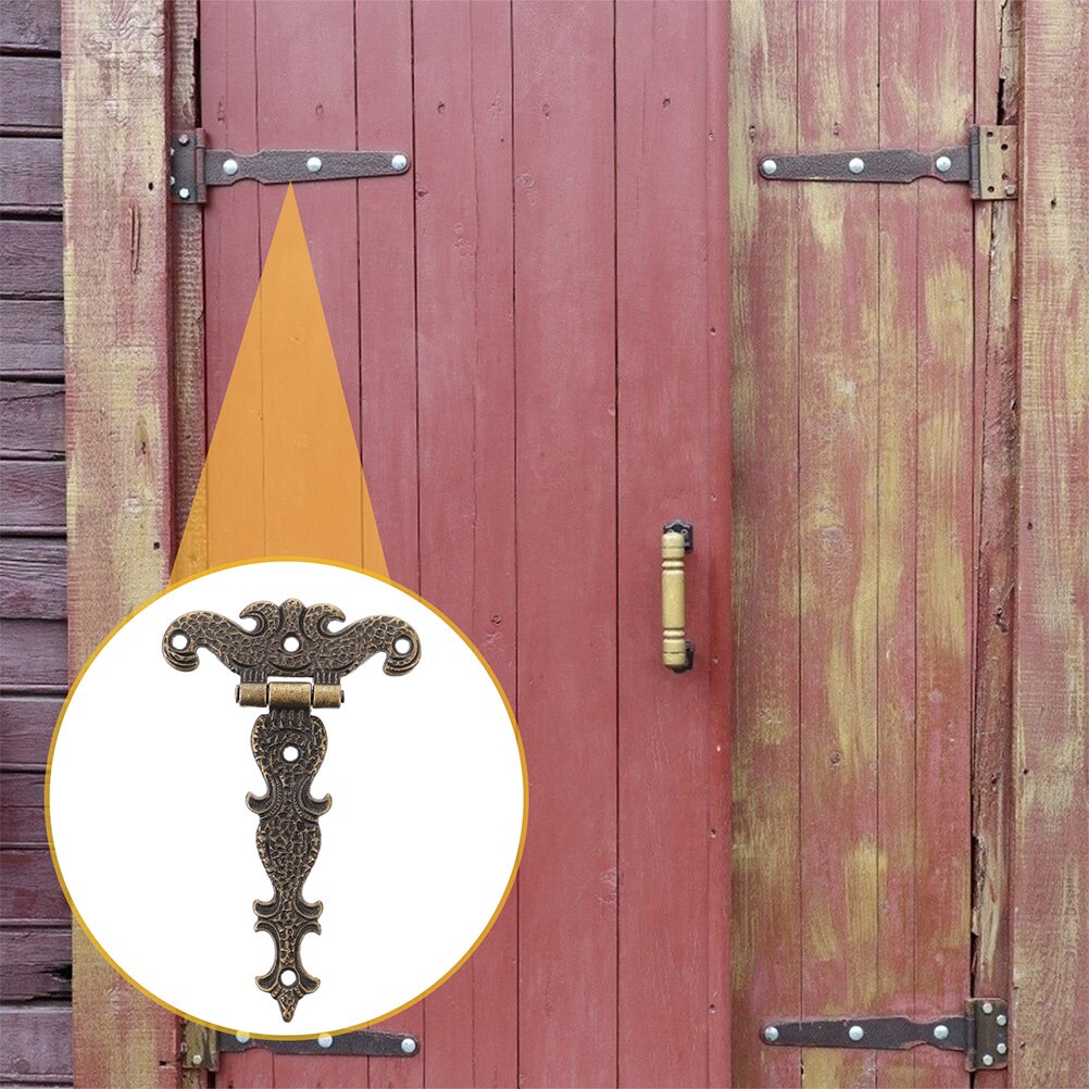 Bisagra Vintage para muebles del hogar, correa para puerta, 4 piezas