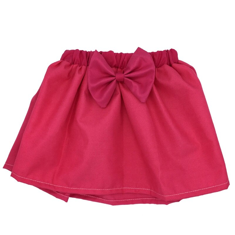 Baby Kid Mini Rok Meisje Leuke Geplooide Pluizige Rok Party Dance Rok Solid Bow Gedrukt Rokken