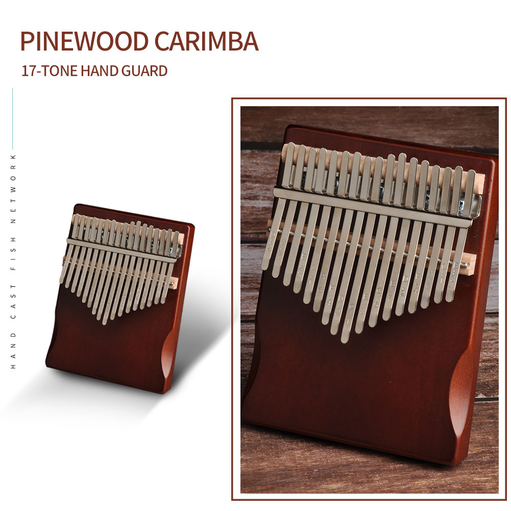 Musical Instrument 17 Keys Kalimba Pine Thumb Finger Piano Multi-functional Practical Durable Convenient African Sanza Mbira
