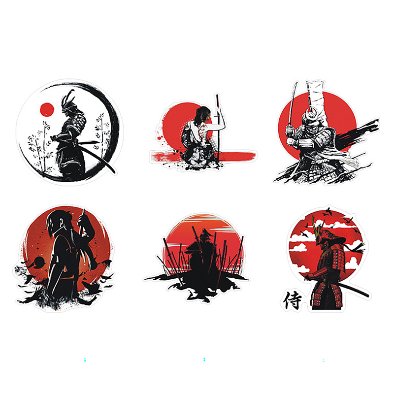 Autocollant Graffiti Samurai Kokor pour Décoration de Voiture, Accessoire de Protection Solaire pour Fenêtre de Camping-Car, 13cm