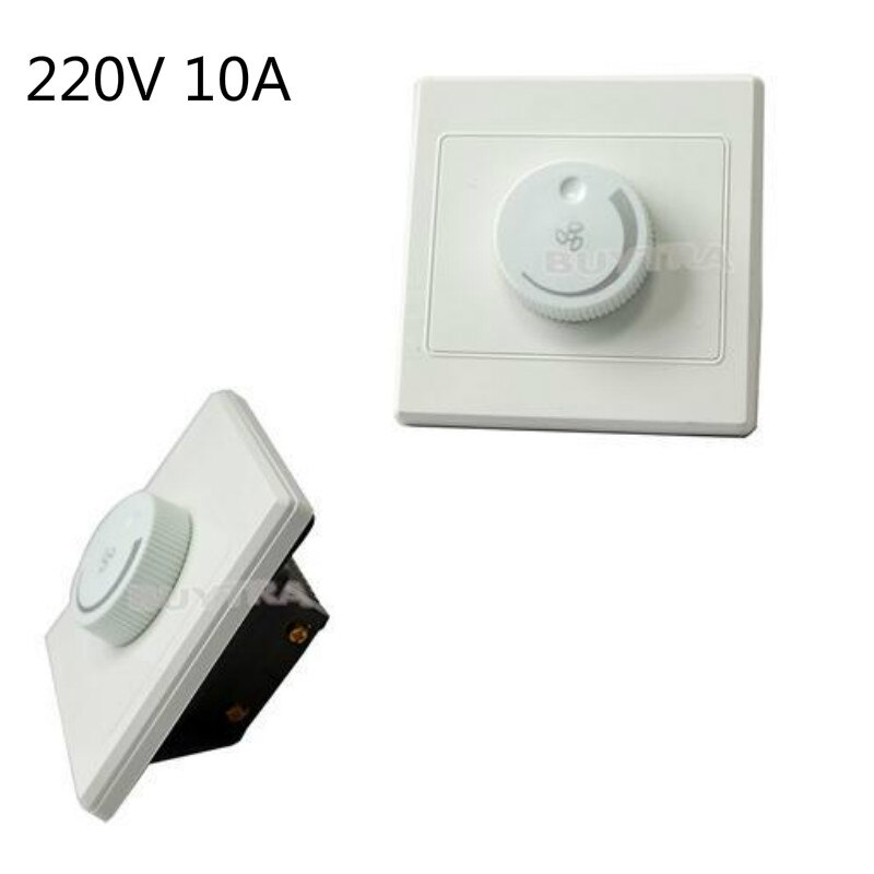 Adjustment Ceiling Fan Speed Control Switch Wall Button Dimmer Switch 220V 10A