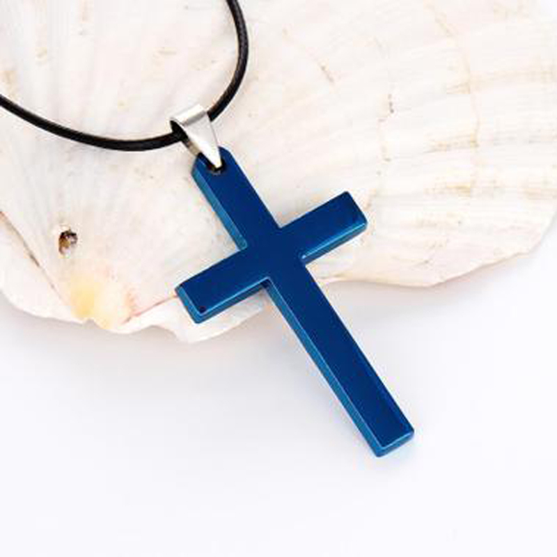 Cross Kettingen Voor Mannen Roestvrij Staal Gouden Kleur Mannelijke Hanger Kettingen Gebed Sieraden Vriend