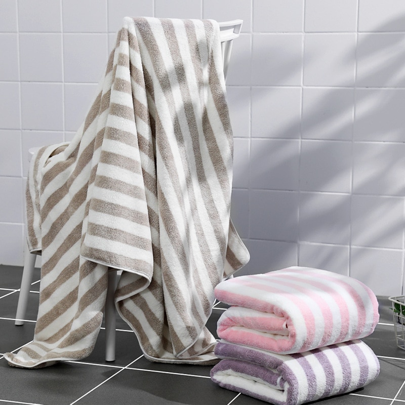 70X140Cm Thuis Textiel Handdoek Coral Fluwelen Badhanddoeken Voor Volwassen Zachte Absorberende Microfiber Stof Handdoek Wearable Bad handdoek