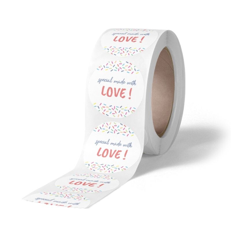 500 Stuks Speciale Gemaakt Met Liefde Sticker Seal Label Voor Pakket Envelop Briefpapier