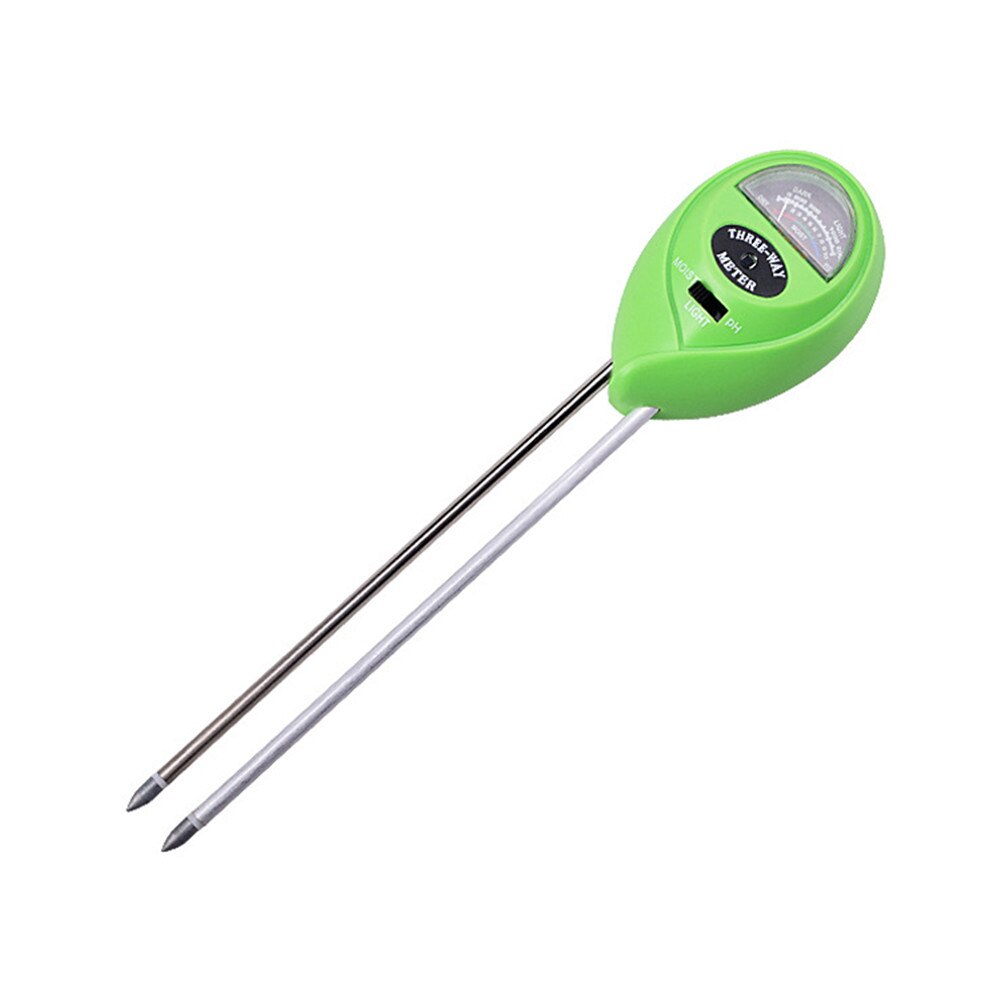 3 in 1 Soil Ph Meter Plant Flowers Soil Tester PH Moisture Meter Temperature Sunlight Intensity Measurement Analysis Acidity: Light Green