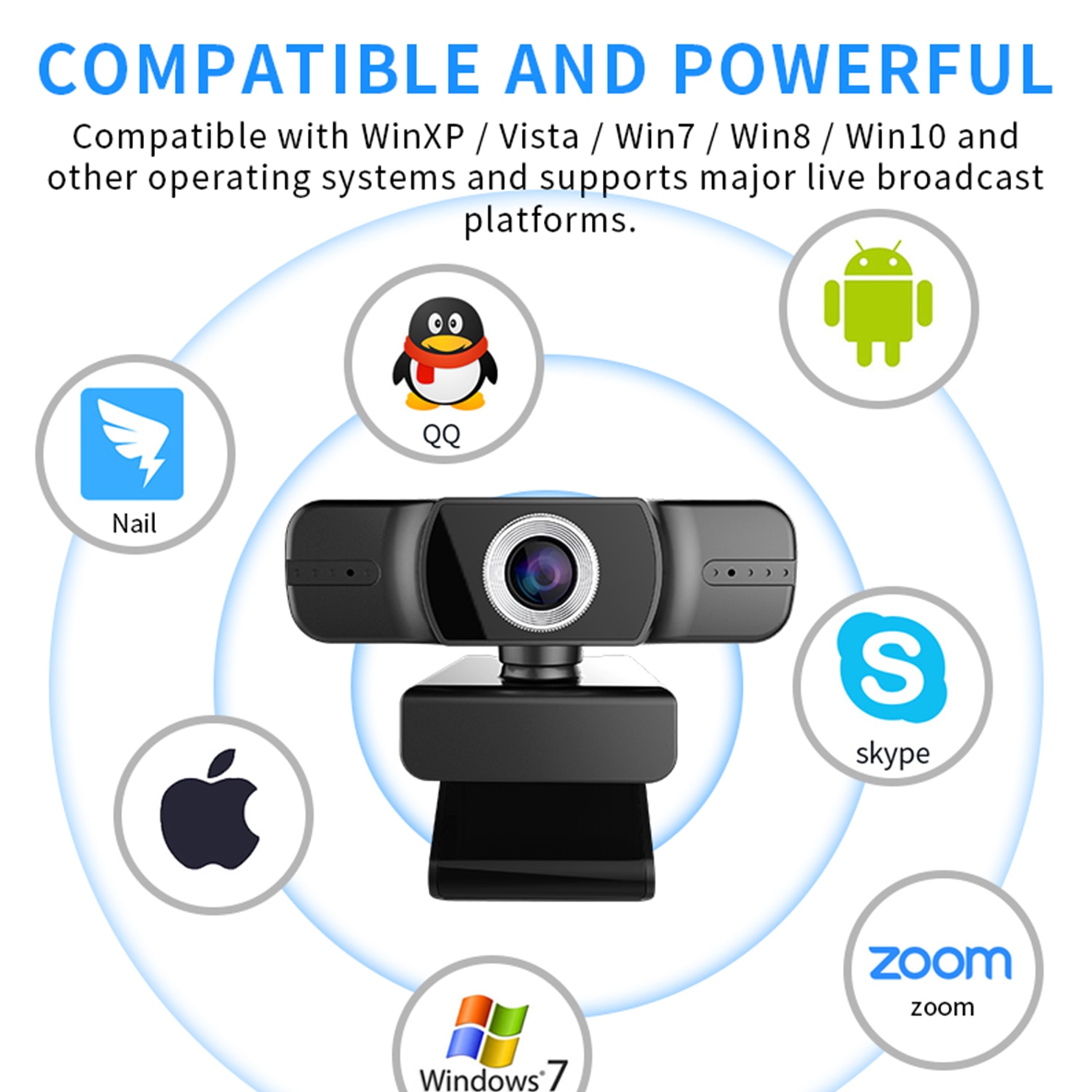 Professionele Usb 1080P Webcamera Webcam Hd Live Webcam 120 Graden Groothoek Met Dubbele Microfoon Webcameras Voor pc Laptop