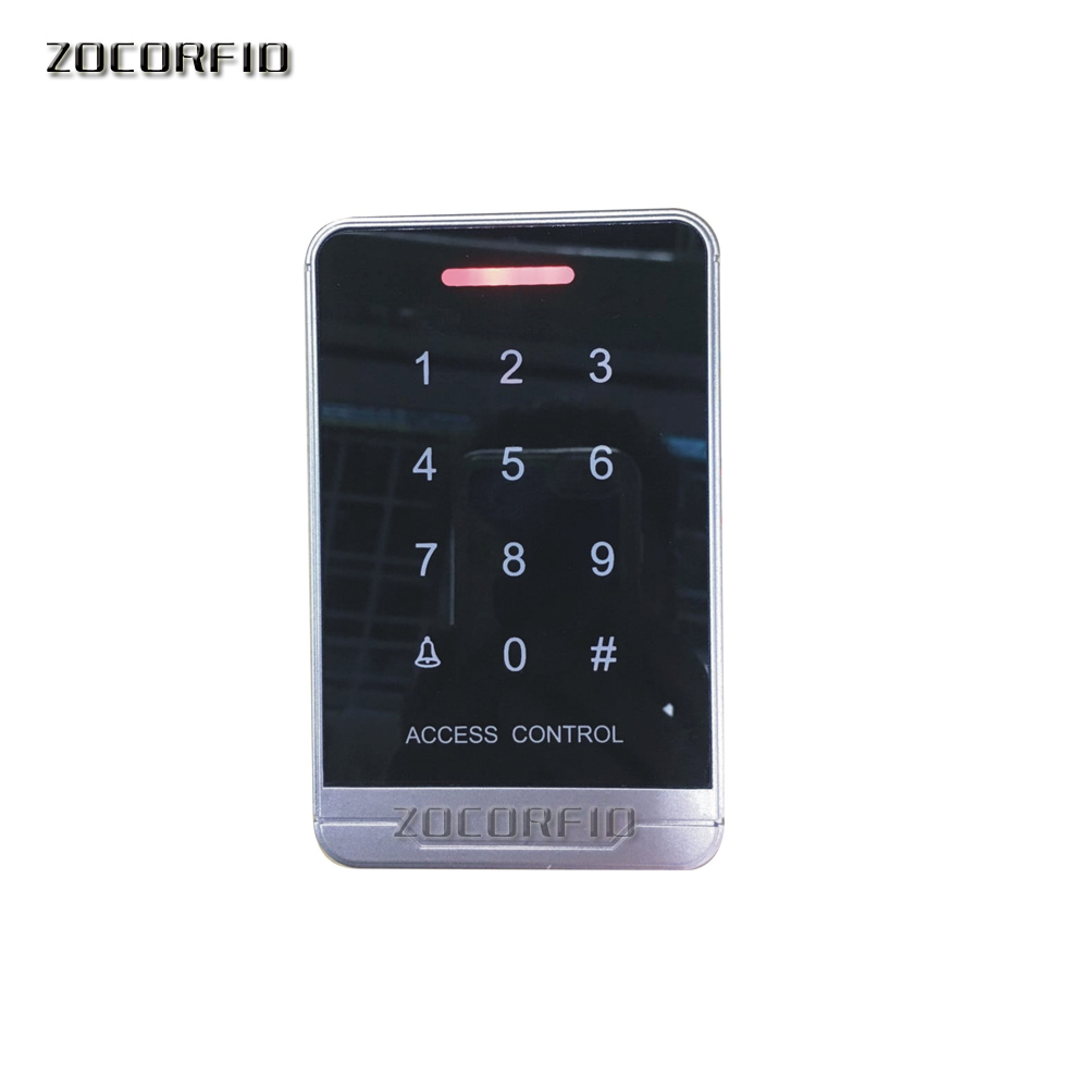 The newest style rfid access control keypad125KHz EM proximity access control system +5 crystal keyfobs