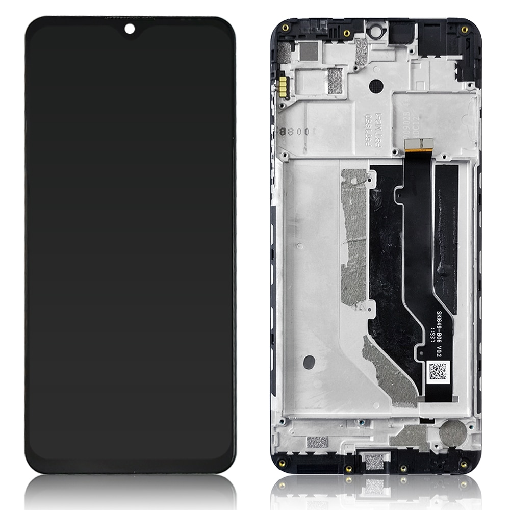 Tela de lcd touch screen para zte 20 smart v1050, 6.49 ", visor lcd, digitalizador, montagem com quadro para zte 20 smart v2050, ferramentas