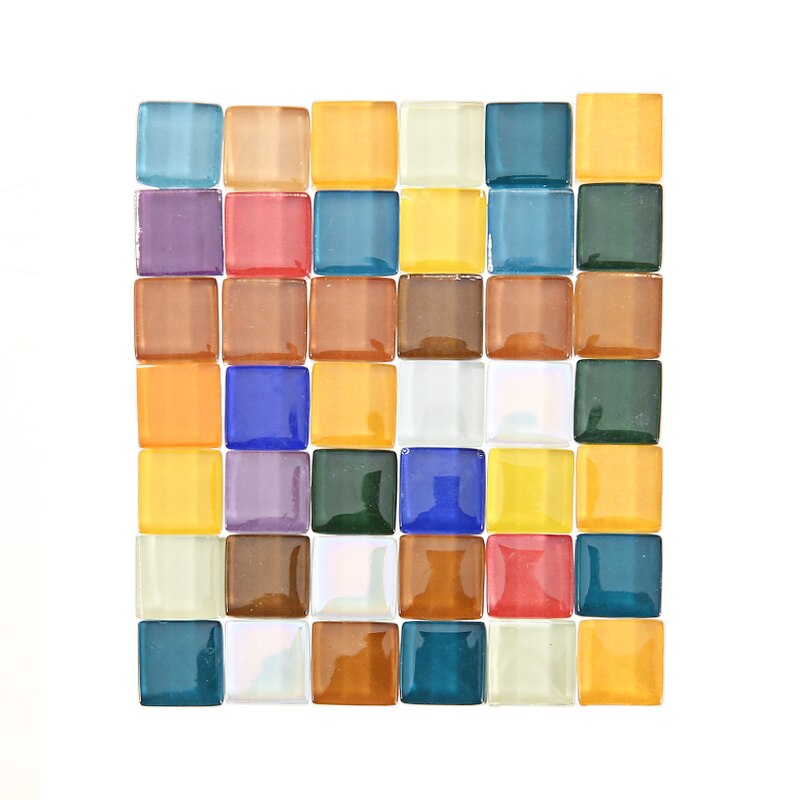 100g Glass Mosaic Tiles Colorful Glitter Shiny Crystal Mosaic Tiles Mirror Ornaments Tiles Wall Crafts for Decorative Materials