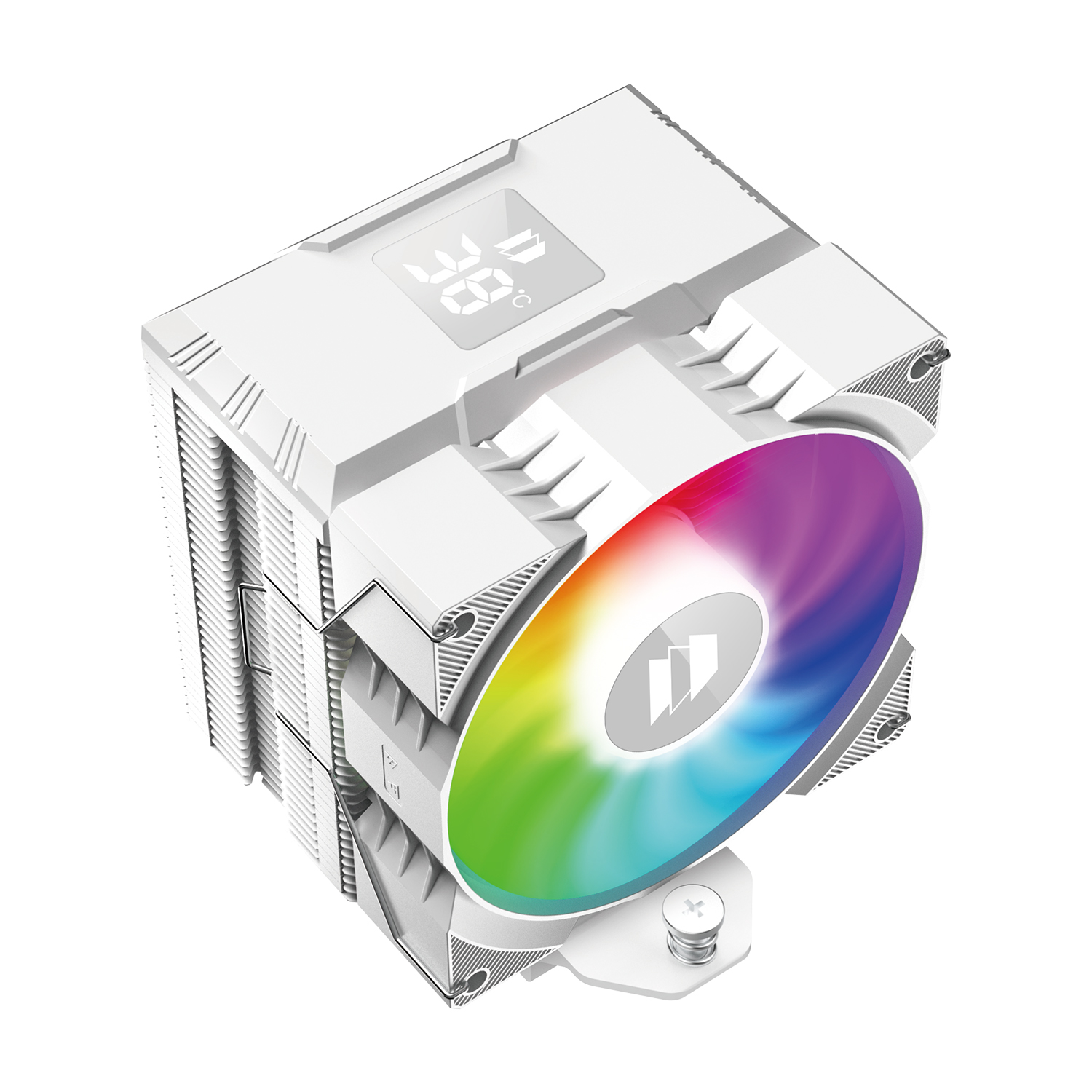 Cooler Master MasterAir MA410M ARGB CPU luchtkoeler, aanpasbare ARGB, aluminium vinnen, Push Pull MF120R ventilatoren, 4 koperen warmtepijpen voor AMD Ryzen AM4, Intel LGA1200/1151 (MAM T4PN 218PC R1