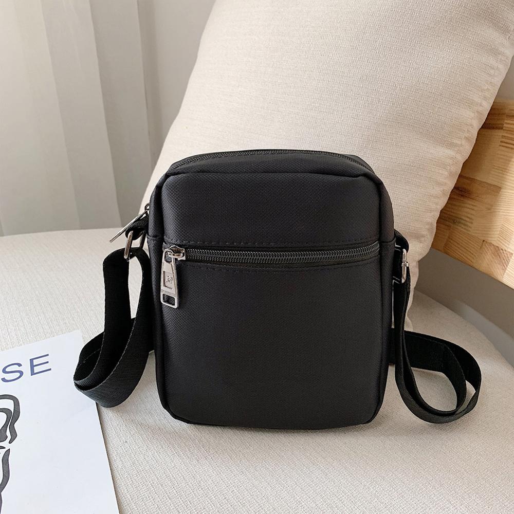 Heren Tas Nylon Schoudertas Kleine Waterdichte Diagonaal Tas Effen Kleur Schouder Messenger Packs Business Mannen Nylon Crossbody Tas