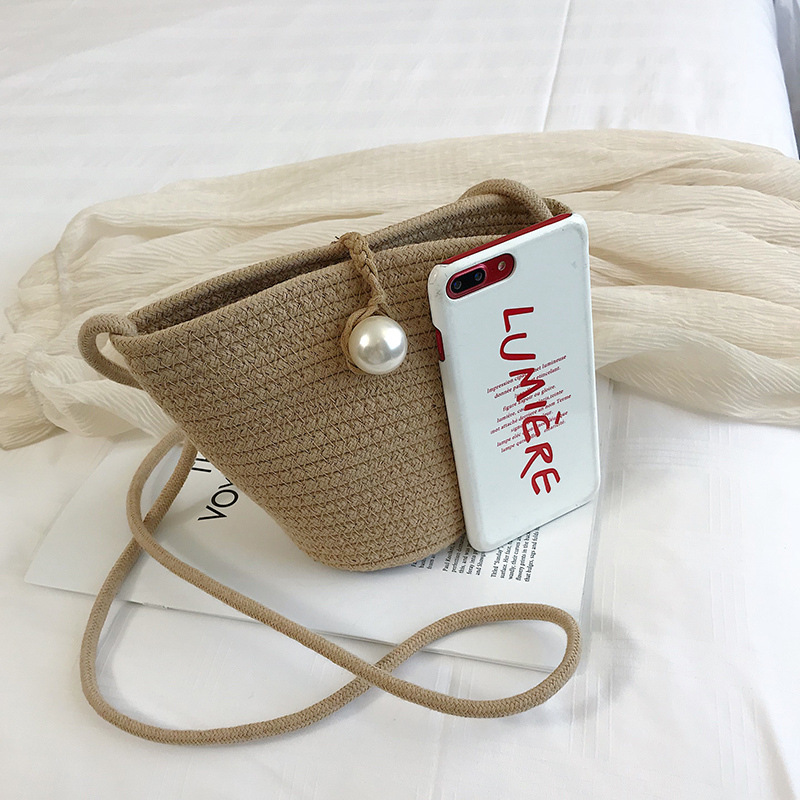 Bohème femmes perle sac de paille Mini sacs à bandoulière été plage sacs de messager sac à main