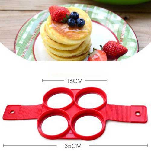 Silicone Pancake Maker Egg Ring Maker Nonstick Easy Fantastic Egg Omelette Mold Kitchen Gadgets Cooking Tools flip cooker: Circular