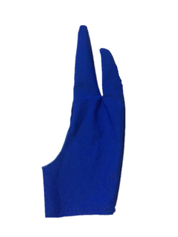 Anti-Touch Calligraphy Tablet Hand-Painted Digital Drawing Board Double Layer 2 Finger Gloves Unisex Sketch Children: Blue monolayer