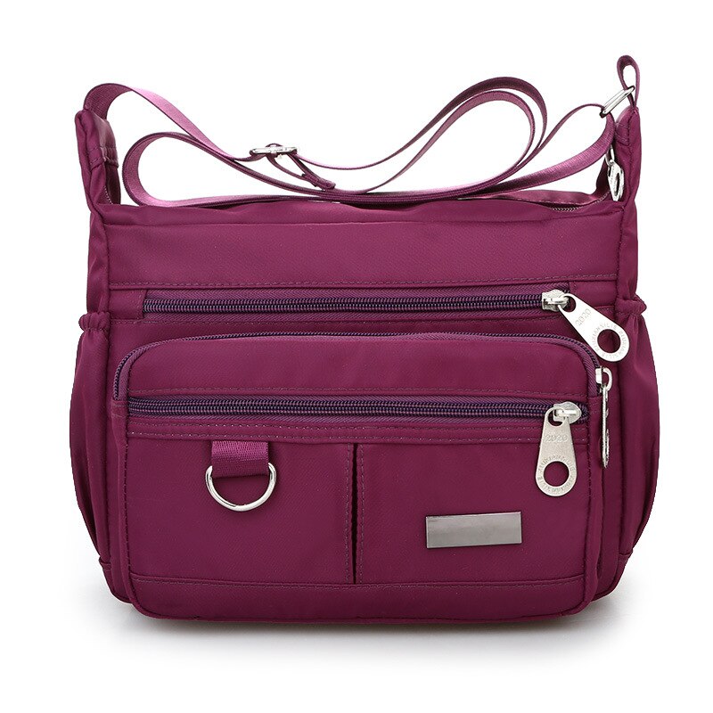 Casual Bolsos Sac A Main Vrouwen Messenger Bag Waterdichte Oxford Doek Schoudertas Grote Capaciteit Moeder Handtassen Tote Crossbody: purple