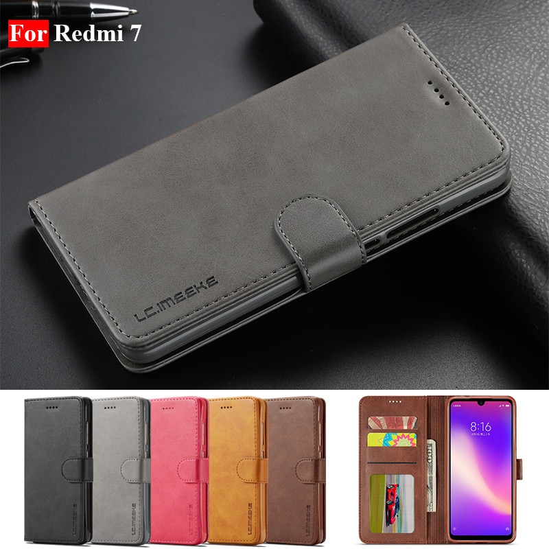 Redmi 7 Fall Leder vintage Brieftasche Fällen Für Funda Xiaomi Redmi 7 Fällen Flip Telefon Fall Auf Xiaomi Redmi 7 abdeckung Mit Magnetische 7