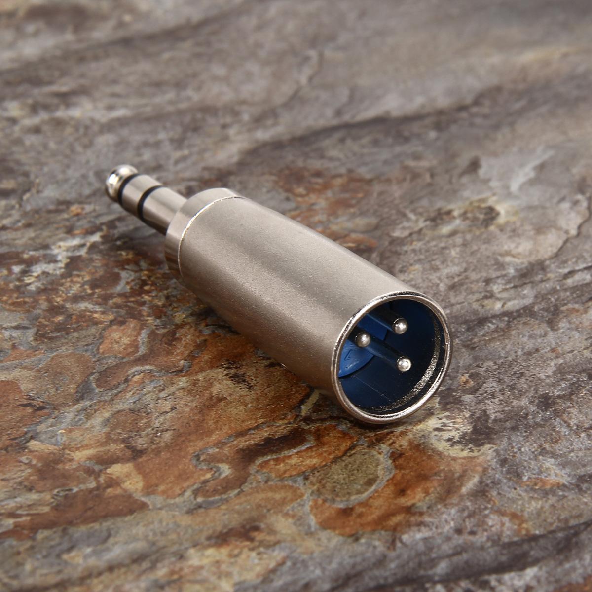 1 PC Microphone Transform Adapter 3-Pin XLR Male Jack to 1/4" 6.35mm Stereo Cable Microphone Mic TRS Adapter Connector