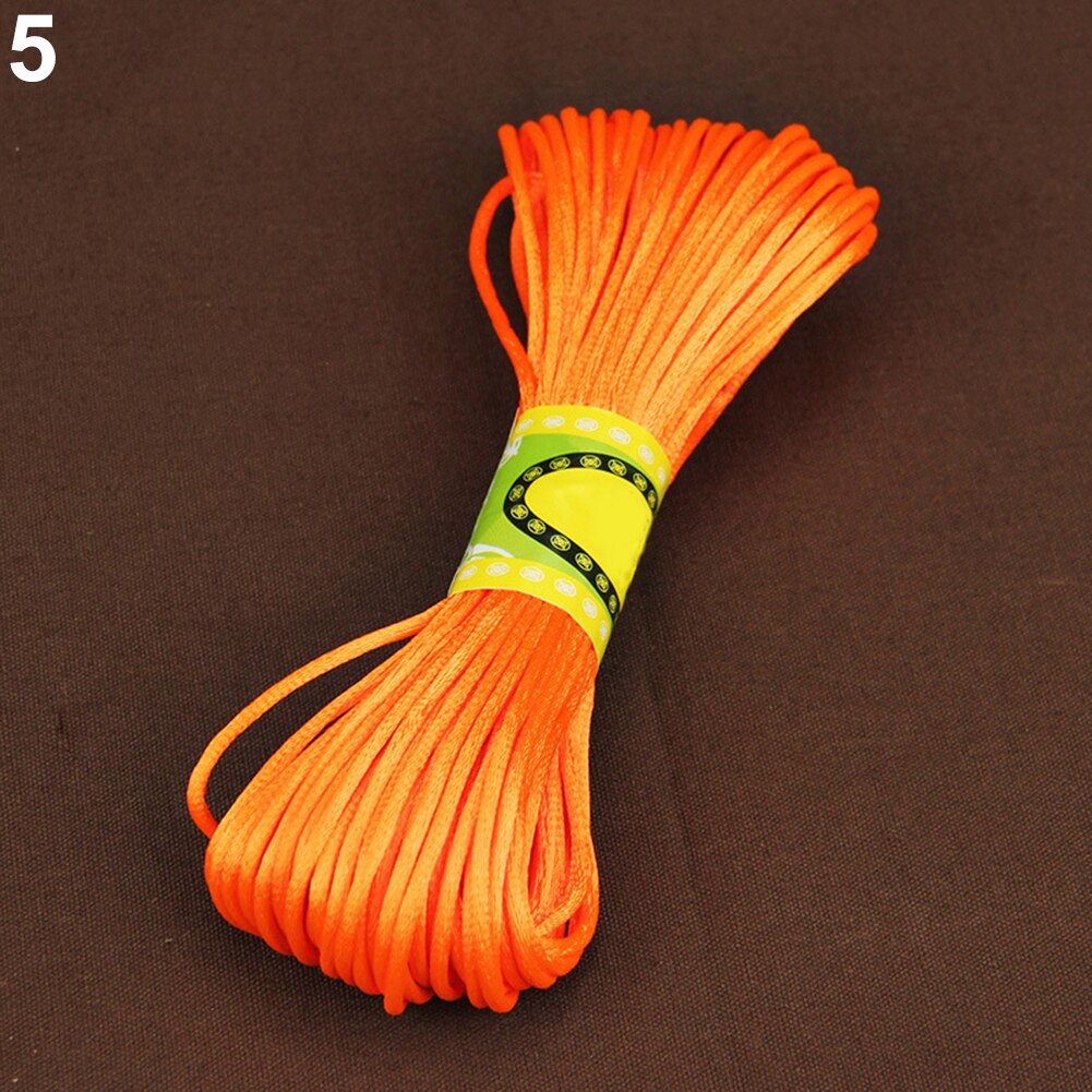 20M Nylon Braiding String Chinese Knot Cord Rattail Satin Braided String Jewelry findings Beading Rope for DIY crafts
