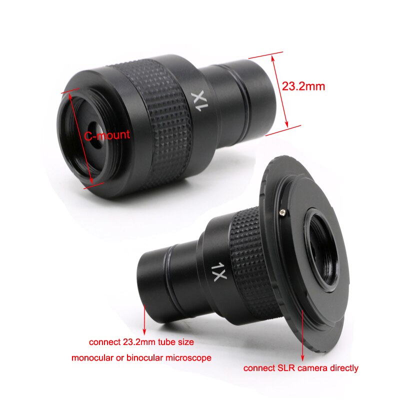 Adaptador de cámara SLR a c-mount, anillo adaptador de transferencia réflex de lente única para conectar microscopio y cámara Canon Nikon SLR