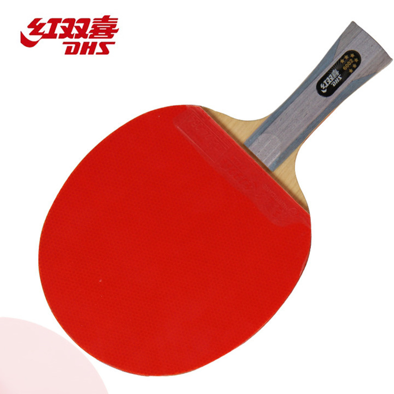 DHS Tischtennisschläger 6-Stern Hurrikan 8 Tinarc Gummi 6002 mit Tasche, Tischtennisschläger für Sport und Fitness, Tischtennis-Ausrügestochen: Ursprünglich Titel