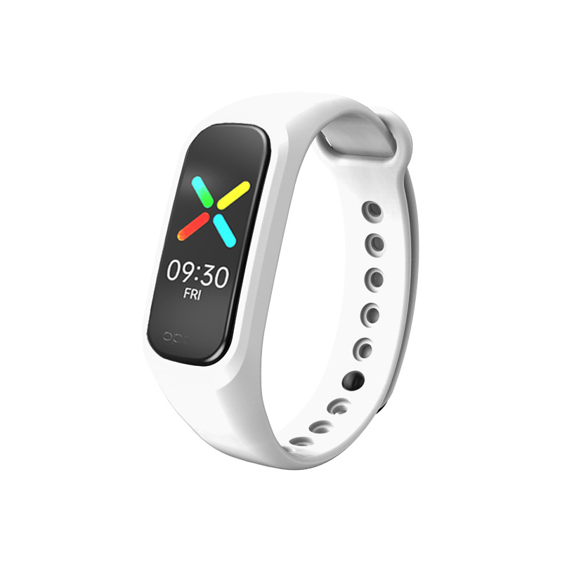Silikoni rannehihna oppo nauhan vaihtorannekkeen urheilunauha pehmeä vedenpitävä ranneke oppo smart band vyölle: Valkoinen
