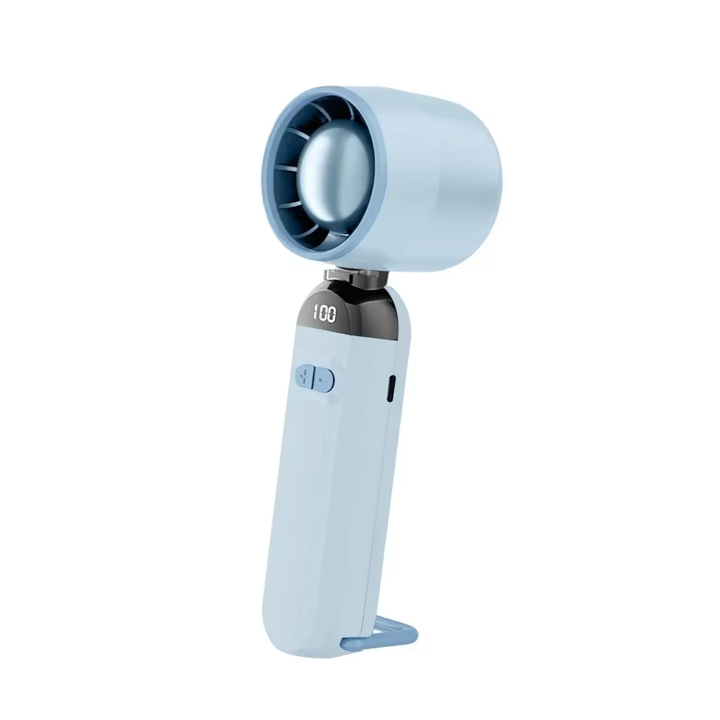 Draagbare ventilator Handventilatoren met snelheid Zomer Mini draagbare handventilatoren Dames Heren Persoonlijke ventilator voor reizen Kamperen enz: Blauw