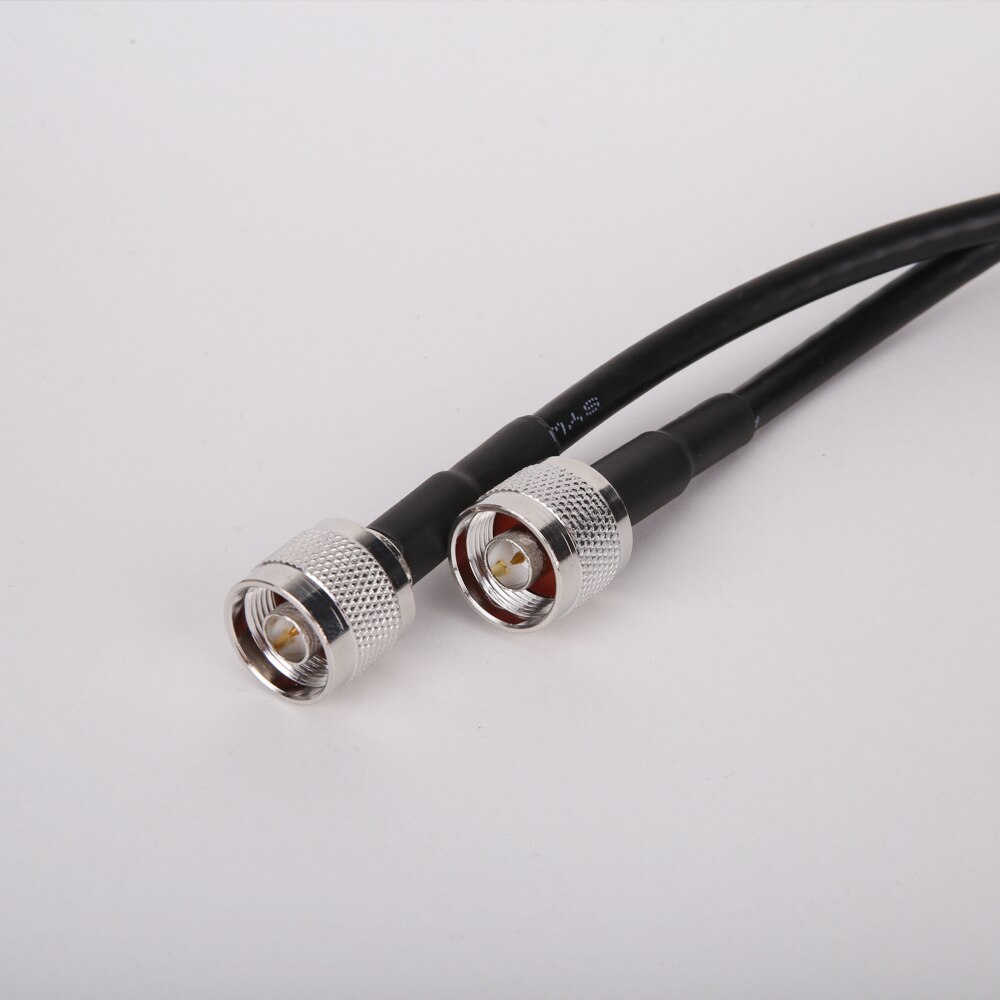 1 medidores rg6 baixa perda cabo coaxial 50ohm n macho para n conector macho comunicação cabo coaxial para o impulsionador de sinal do telefone móvel