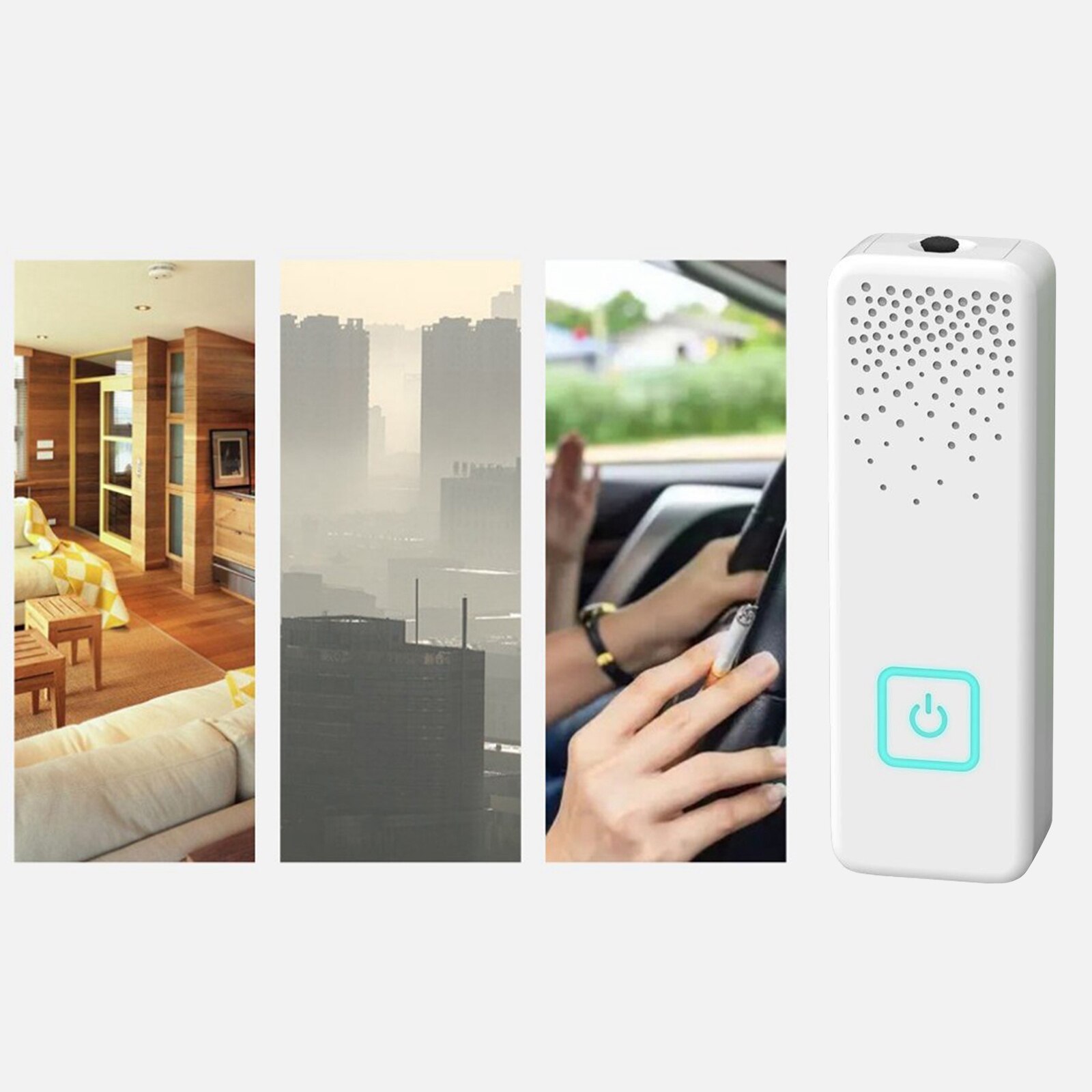 Clip on Ion Generator Air Freshner Portable Ionizer Odor Remover Machine