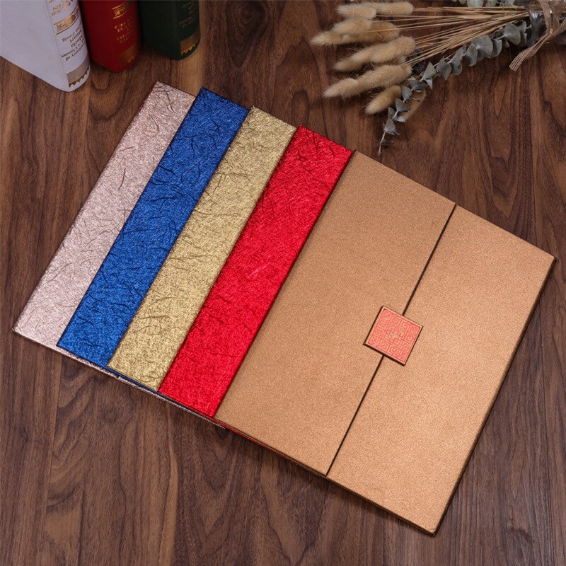 1PCS Silk Pattern Certificate of Honor Book Shell A4 European-style Certificate of Honor Cover Shell Folder