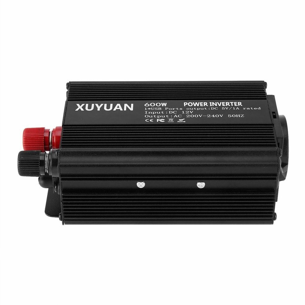Power Inverter 600W USB DC 12V to AC 220V with LED Indicator Car Converter for Household Appliances
