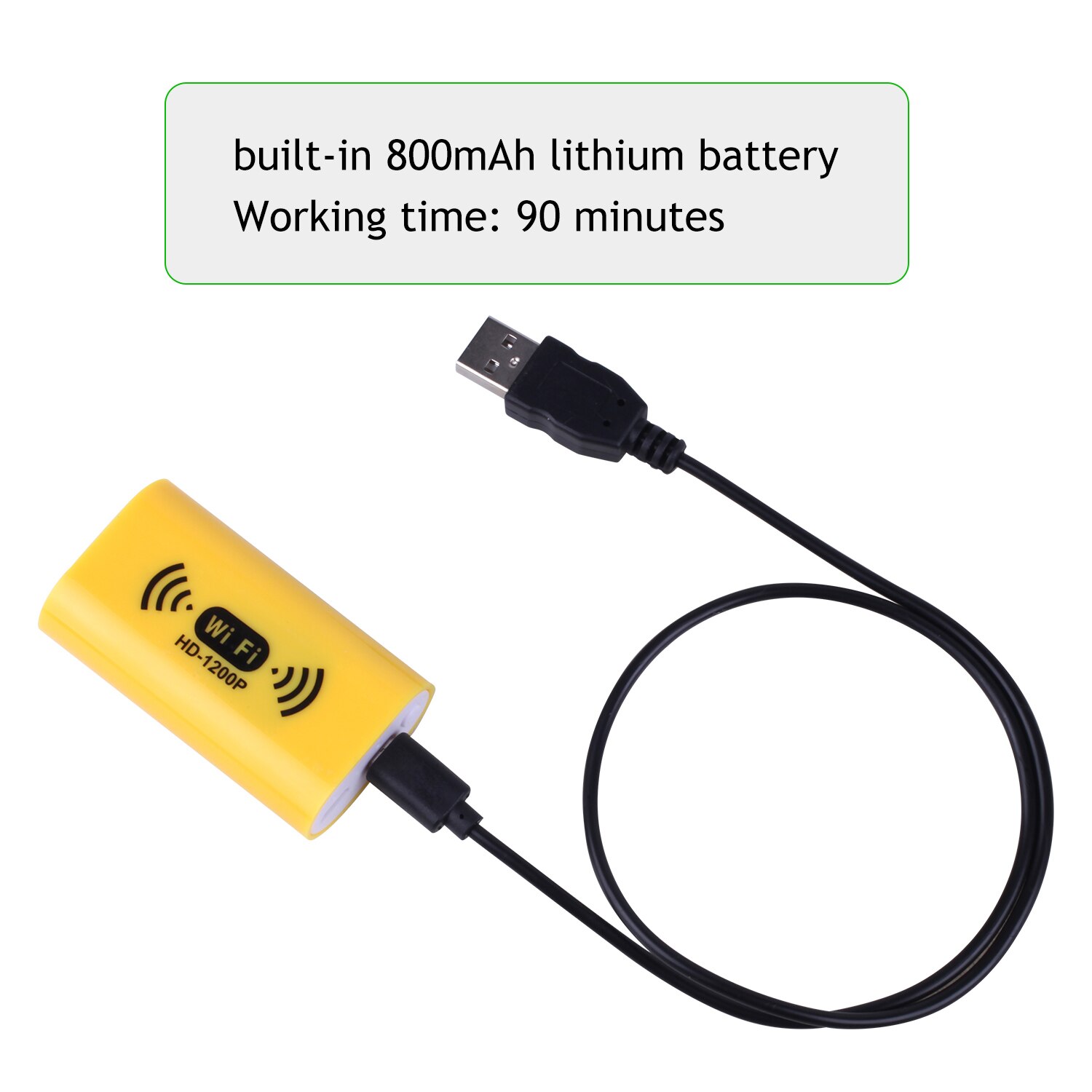 8mm Wireless Endoscope Camera IP68 Waterproof WiFi Inspection 2.0MP HD 8 LED Semi-Rigid Cable Borescope