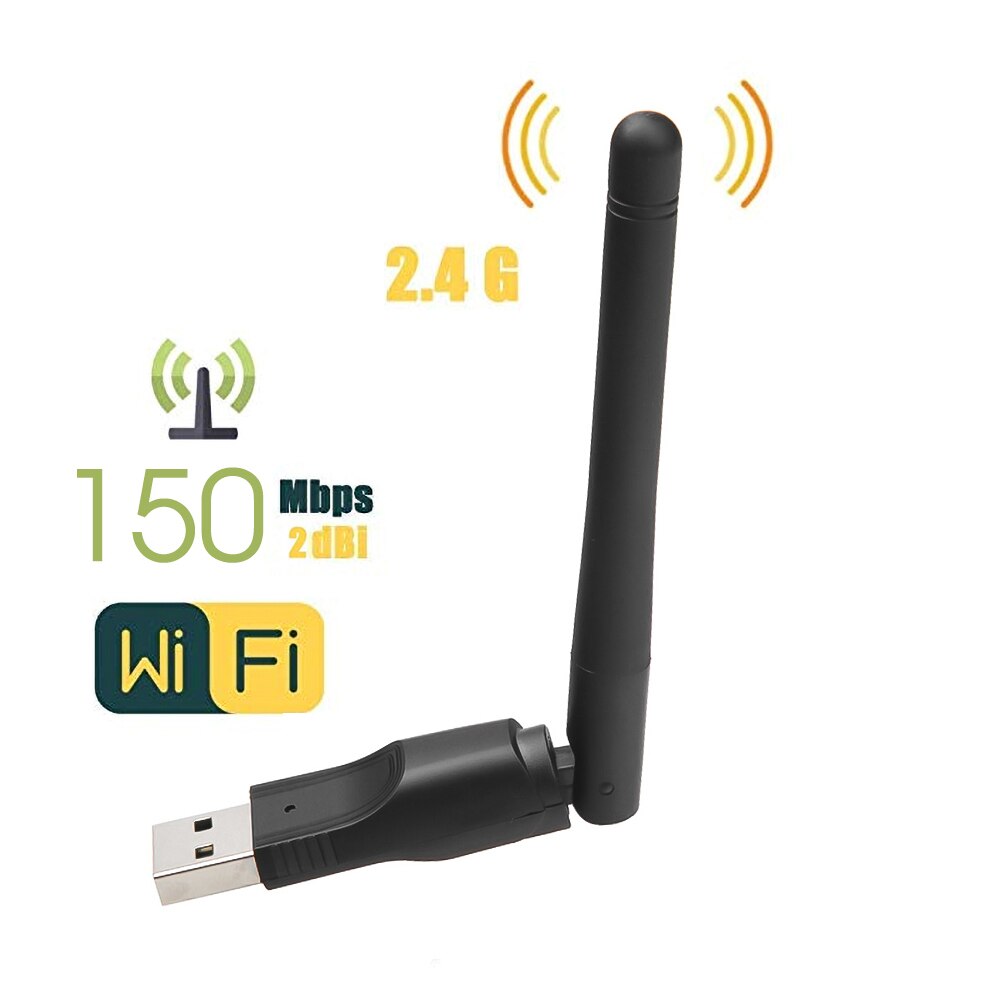 USB 2,0 WiFi Drahtlose Netzwerk Karte 150M 802,11 b/g/n LAN Adapter mit drehbare antenne für Laptop PC Mini Wi-fi Dongle