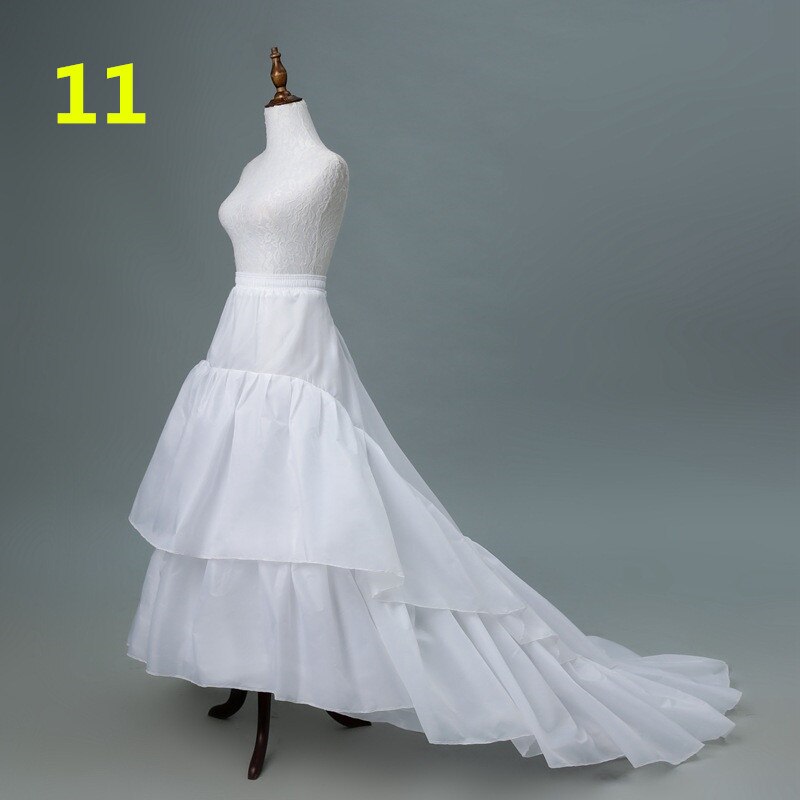 Jupon de mariée Crinoline, sous-jupe, robe de bal, cerceau, Lolita, en Tulle, longs Slips, blanc, jupe bouffante Rockabilly: 11