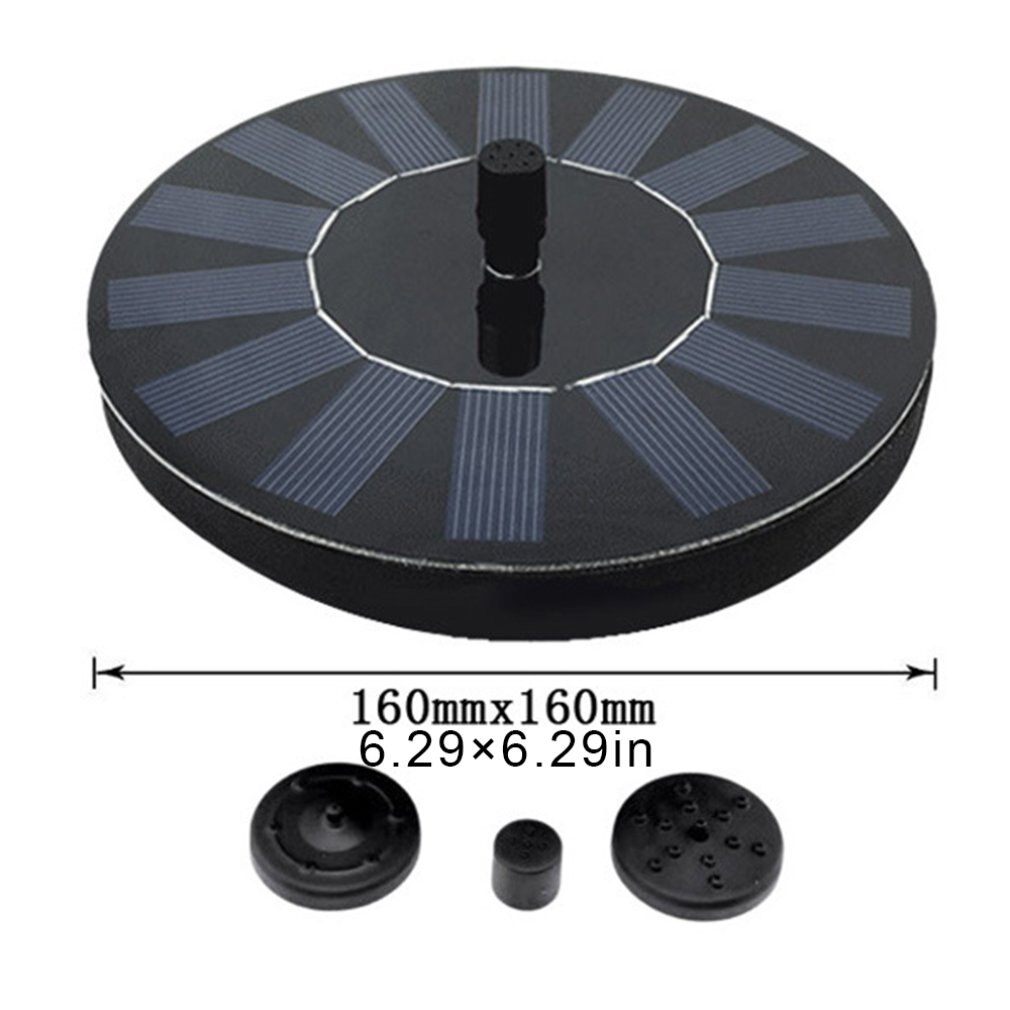 16CM outdoor pool round solar floating fountain Waterscape Circular floating water fountain Engineering plastics