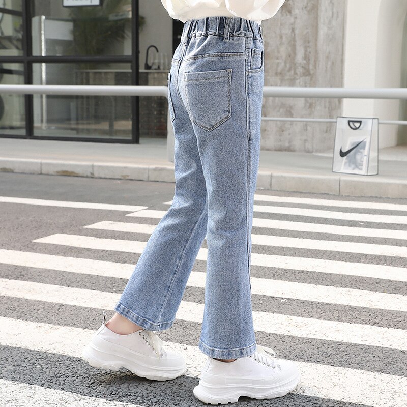 Pantalones vaqueros rectos de pierna ancha para niña Y niño, ropa informal de para adolescentes de 8, 9, 10, 12, 13 Y 14 años, primavera Y otoño