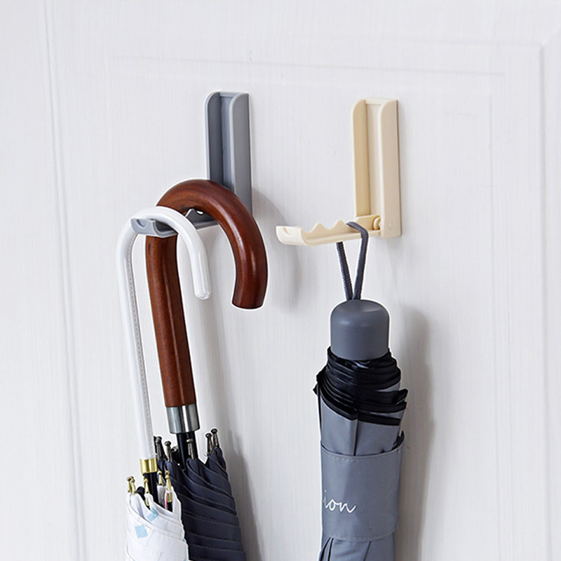 Handdoek kleding paraplu opbergrek veelzijdige klevende wandhanger haak opvouwbaar zelfklevend draaibaar rek deurhaak hanger