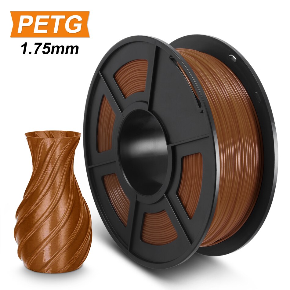 SUNLU PETG 3D Printer Filament materials printer filament1.75mm 1kg 2.2lbs Spool PETG Printing Material: PETG Coffee