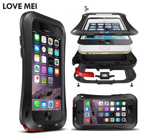 Robuuste, waterdichte en schokbestendige telefoonhoes van aluminiumlegering voor iphone 6, 6s , 78 plus