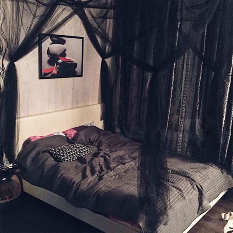 Komara netto baldachim 4-narożne student łóżko z baldachimem akcesoria robić zasłna moskitiera siatki królowa duży rozmiar 190x210x240cm