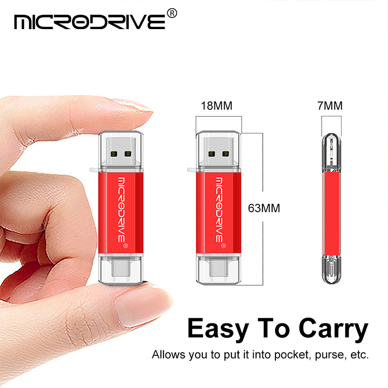 Unidade flash USB tipo c OTG 4GB 8GB 16GB Pen Drive 128GB 64GB 32GB USB Stick Pendrive para dispositivo tipo C