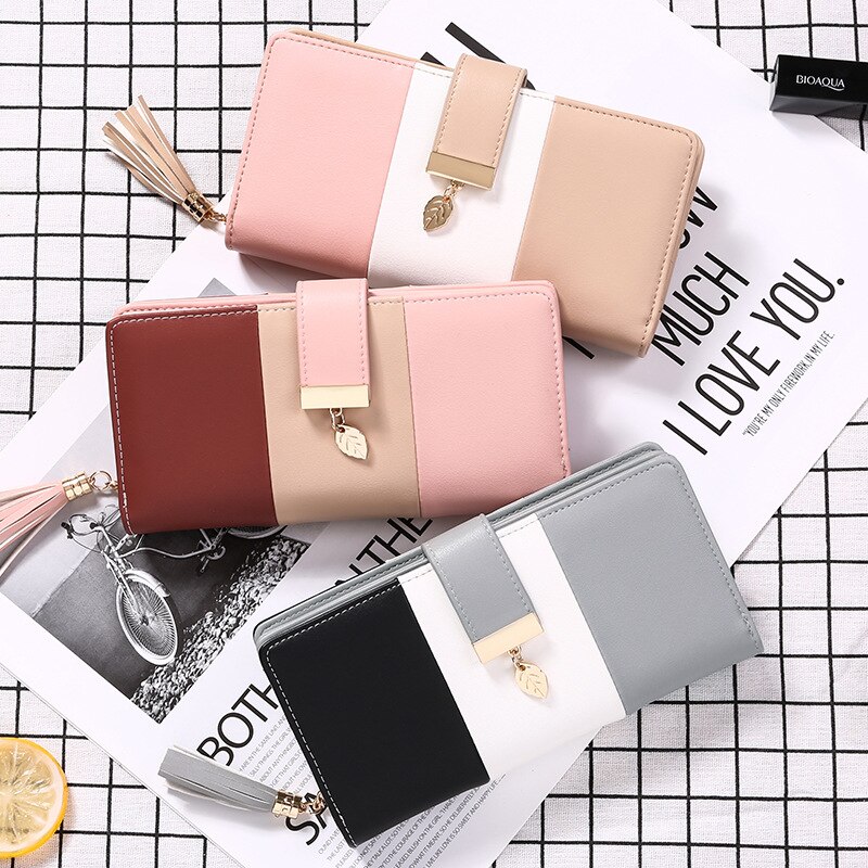 RFID Blocking Women's Functional Wallet Leather Zipper Long Glint Card Holder Ladies Coin Purse Phone Wallet