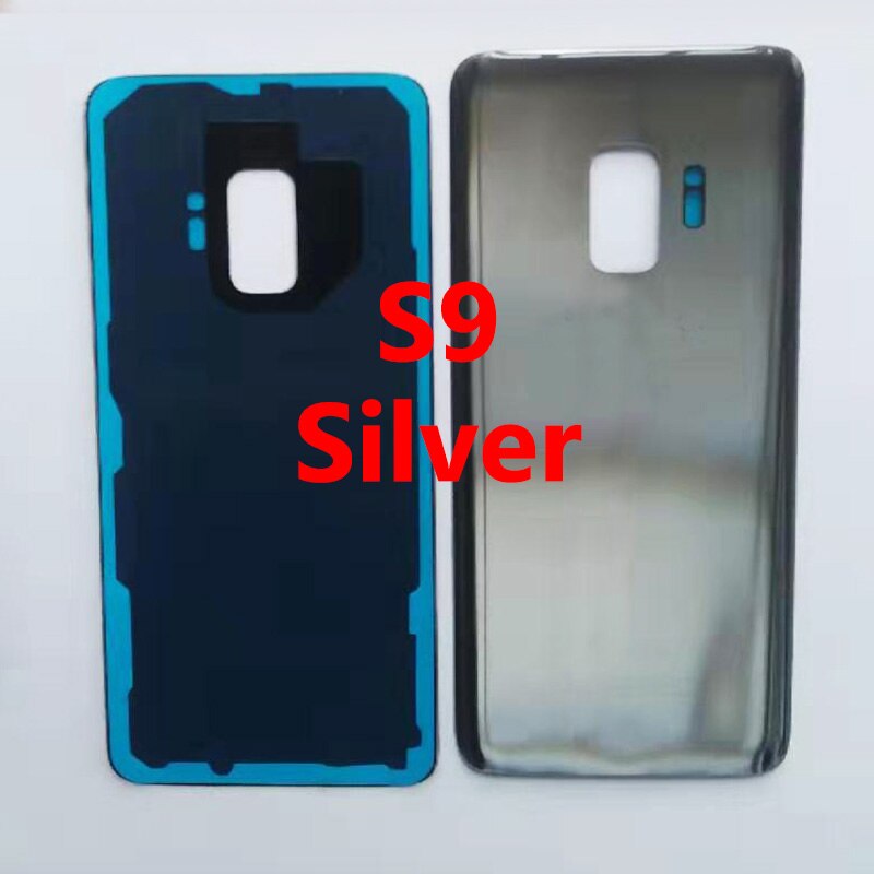 For SAMSUNG GALAXY S9 G960 G960F Battery Cover Back Glass Cover S9+ S9P S9 PLus G965 G965F Battery Cover Rear Door Housing Panel: S9 Slive