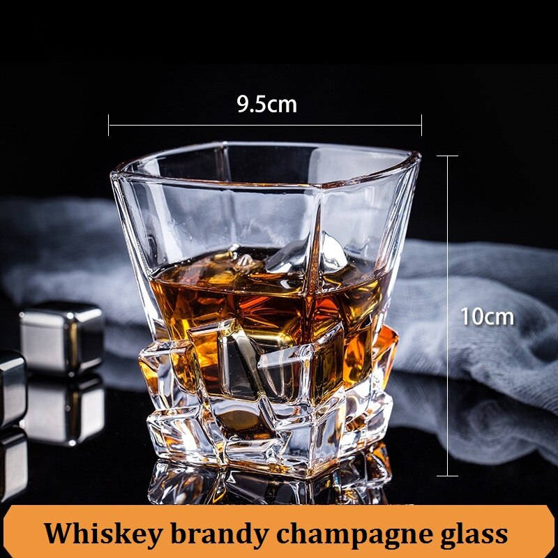 Vierkante kristallen whiskyglazen voor thuis, bar, bier, water en feest, hotel, bruiloft, glazen en drinkgerei
