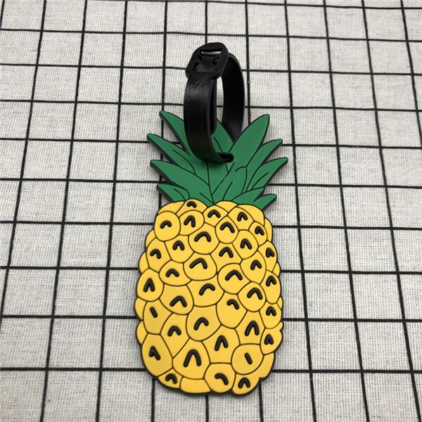 Ananas Reise Zubehör Kreative Gepäck Tag Silica Gel Koffer ID Adresse Halter Gepäck Internat Tags Tragbare Label PVC: 02