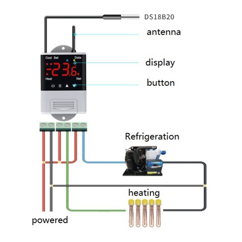 Termostato Digitale Micro-digitale XY-DT01 -40-110 Celsius Termostato Digitale Con Display Lcd E Sensore Impermeabile 89511919