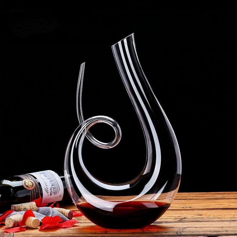 Grande carafe à décanter de 1500ML en cristal, verres à Champagne de Brandy et de vin rouge faits à la main, bouteille, pichet, aérateur pour Bar familial: 6 Style